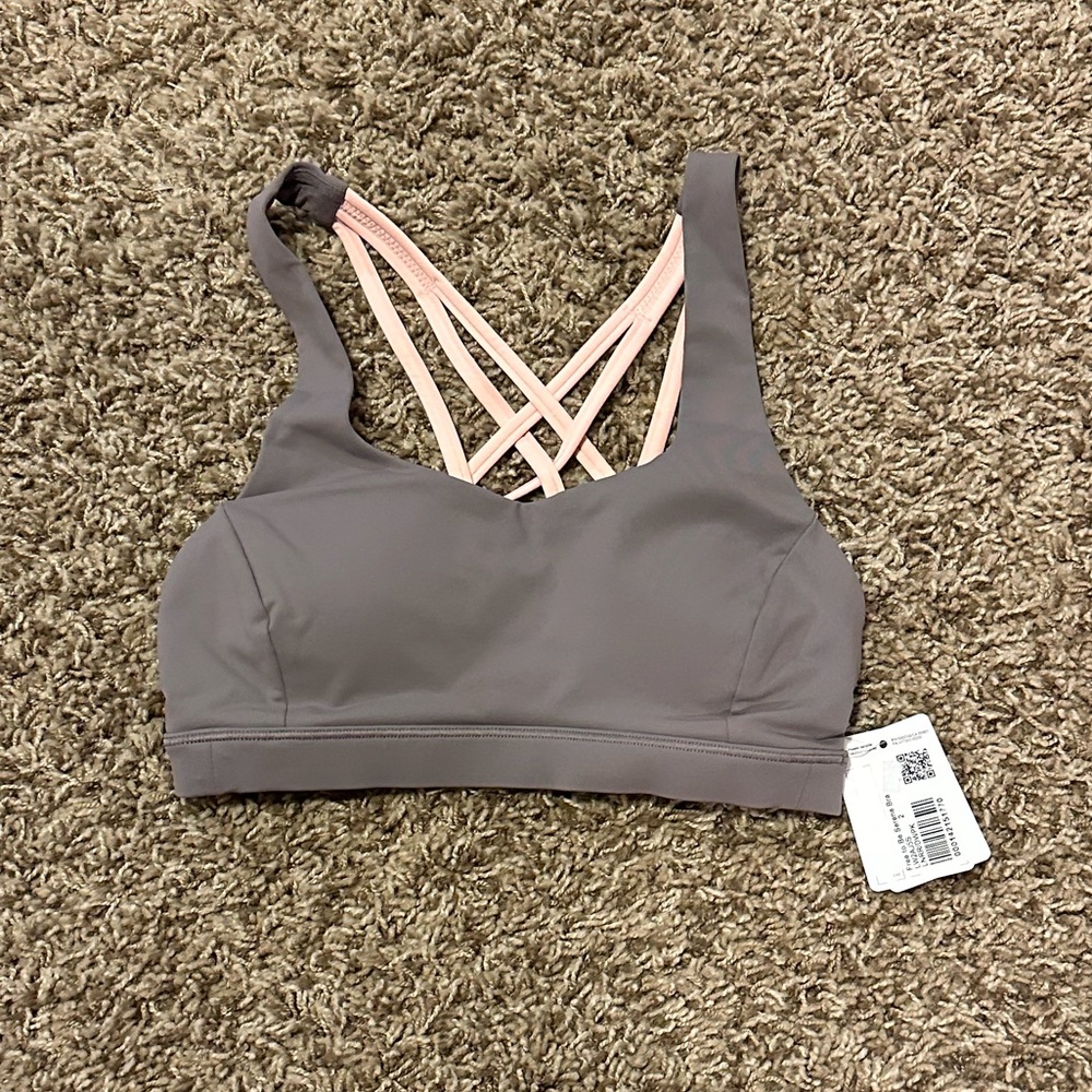 NWT Lululemon Free to Be Serene Bra lunar rock/dew pink sz 2 - Picture 7 of 7